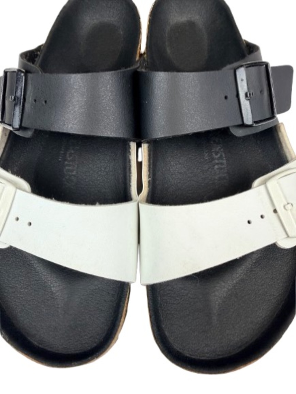 Birkenstock Arizona Split Black White Birko-Flor Sandals EU 42 Unisex Normcore - Picture 10 of 14